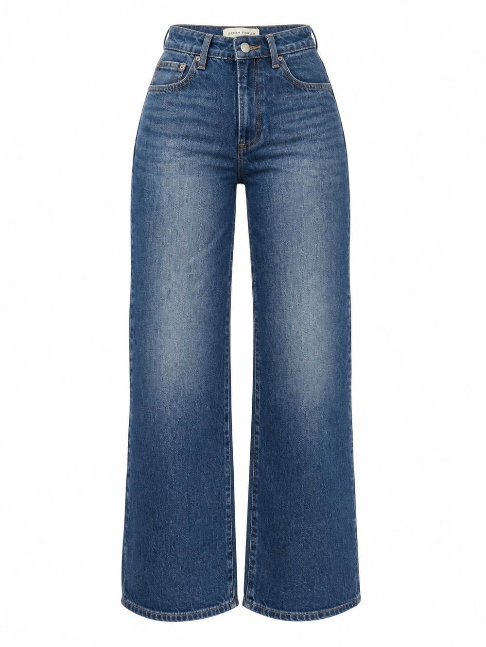 Denim Forum Farrah Curve-Fit High-Rise Wide Leg Jeans NWT Size 25 W